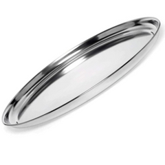 Bandeja Redonda em Aço Inox 36cm KeHome