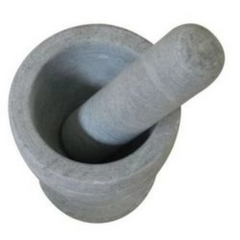 Pilão em Pedra Sabão M com Base Val Pedra Sabão