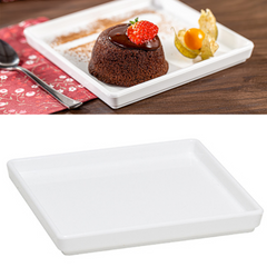 Prato Square Branco em Polipropileno A Gourmet