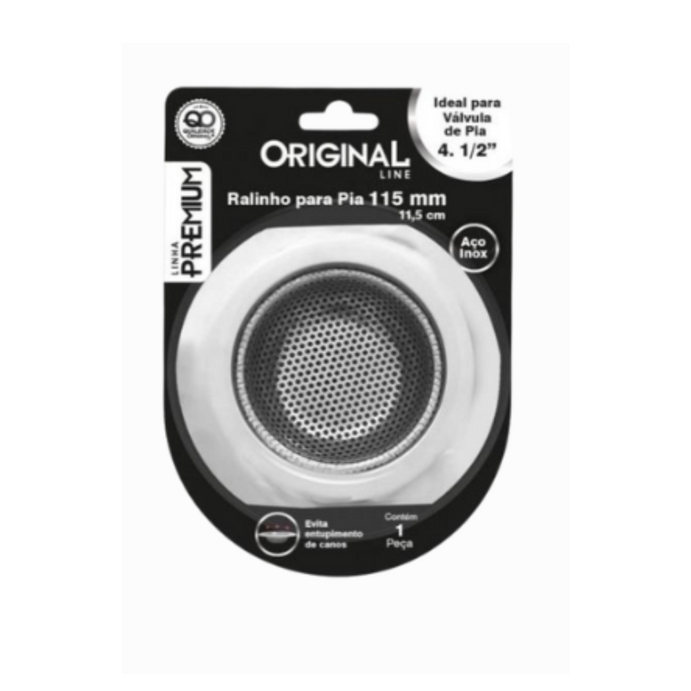 Ralo de Pia em Aço Inox 11,5cm Original