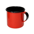 Caneca Agata Esmaltado 180ml Interior Preto