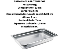 Cuba Gastronómica em Aço inox GN 1/1 65mm TecnoCuba