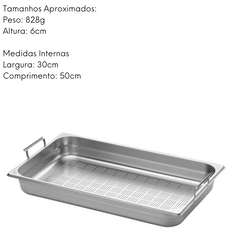 Cuba 1/1 65 Com Alça Removivel de Aço Inox - A Gourmet