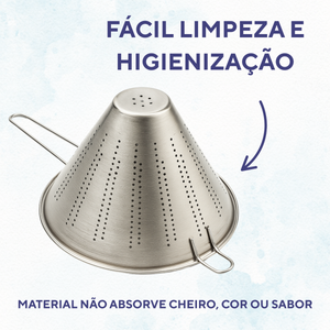 Passador Chinoy 24cm Aço Inox - A Gourmet
