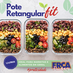 Pote Retangular G Transparente 1,3L - A Gourmet