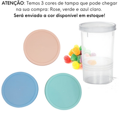 Pote Multiuso de 750ml Com Tampa Cores Sortidas Erca Plast