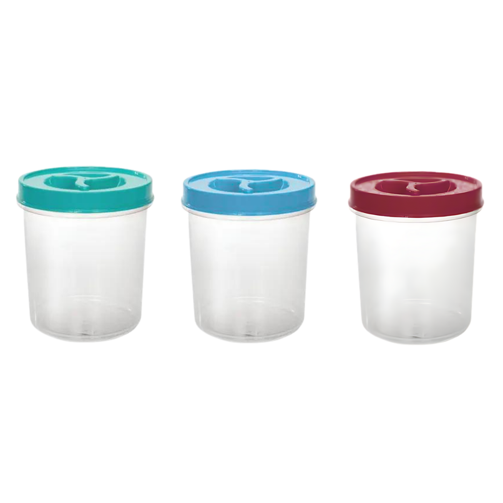 Pote Mantimento Redondo Sortido de Plastico 1L - A Gourmet