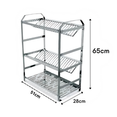 Escorredor Polido Montado de 40Pratos Dinox
