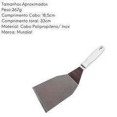 Espatula Curva Mundial Aço inox Hercules