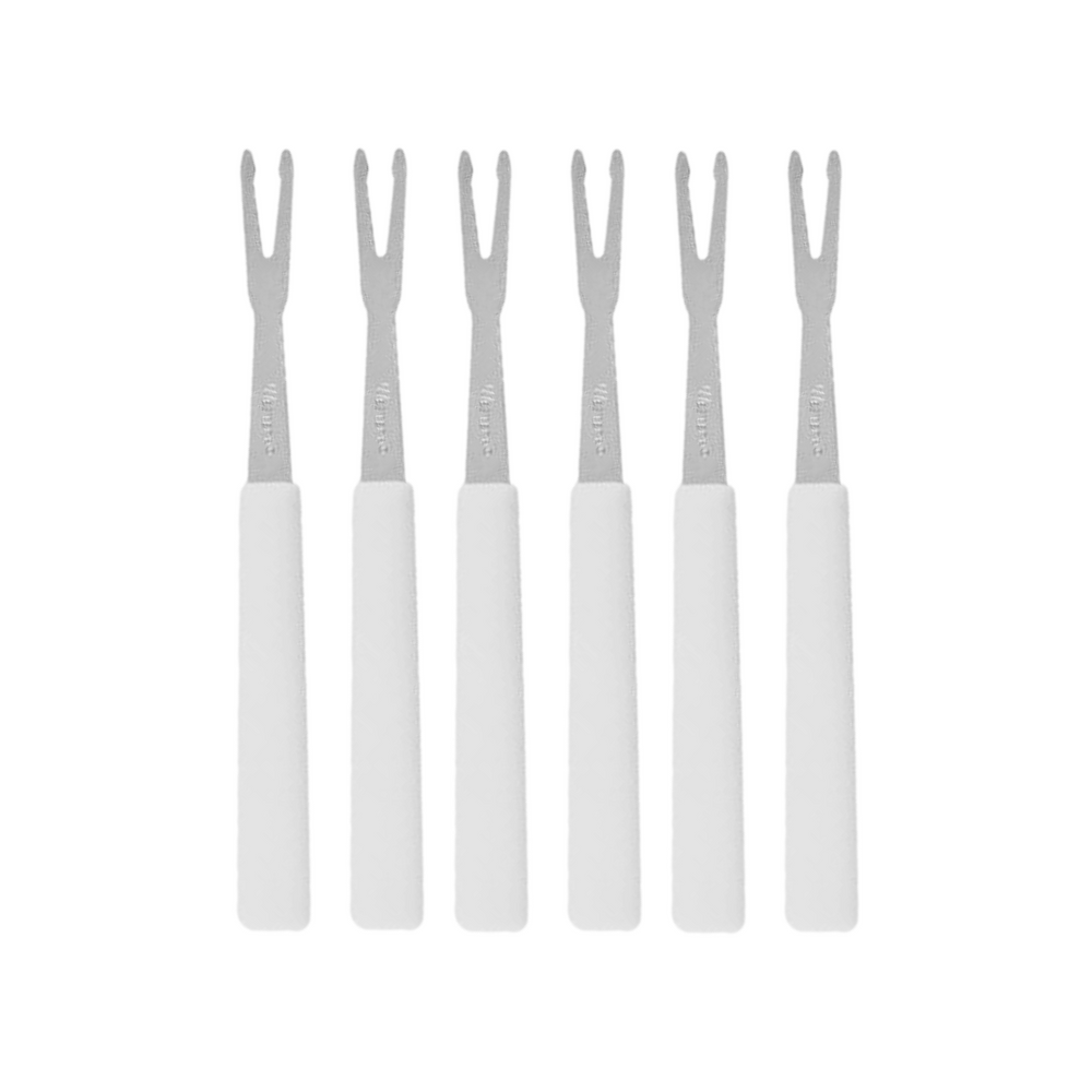 Conjunto 6 Garfos Petiscos 13,5cm Branco Etilux
