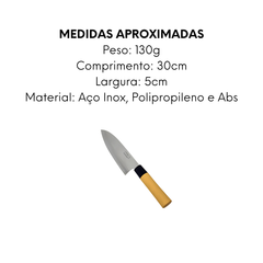 Faca Sushi Santoku 7° Aço Inox - A Gourmet