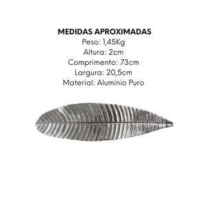 Folha Dec Moderna 73cm de Aluminio Puro - A Gourmet