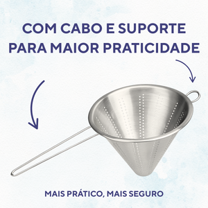 Passador Chinoy 24cm Aço Inox - A Gourmet