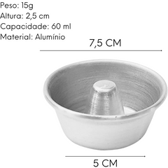 12 Forminha N1 Para Torta Suiça 60ml Aluminio R&S