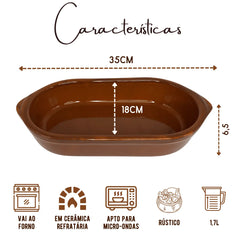 Assadeira Oval Barro N°2 Motta