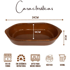 Assadeira Oval Barro N°0 Motta