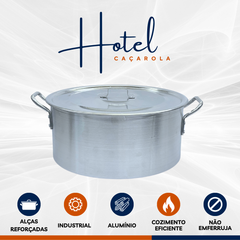 Caçarola Hotel Reta N38 Aluminio Cajamac