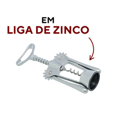 Saca Rolha 18cm Liga de Zinco Rojemac Saca Rolha