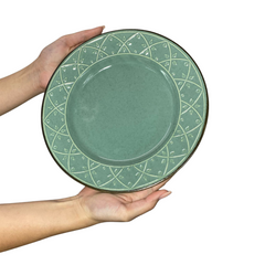 Prato Raso Malaquita 26cm Cerâmica - A Gourmet