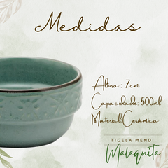 Tigela Malaquita Cerâmica 500ml - A Gourmet