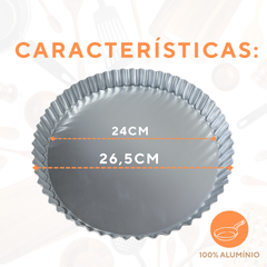 Forma Torta Crespa Fundo Removível N27