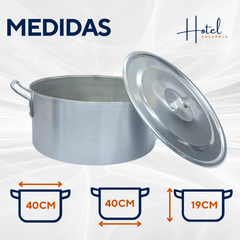 Caçarola Hotel Reta N40 Aluminio Cajamac