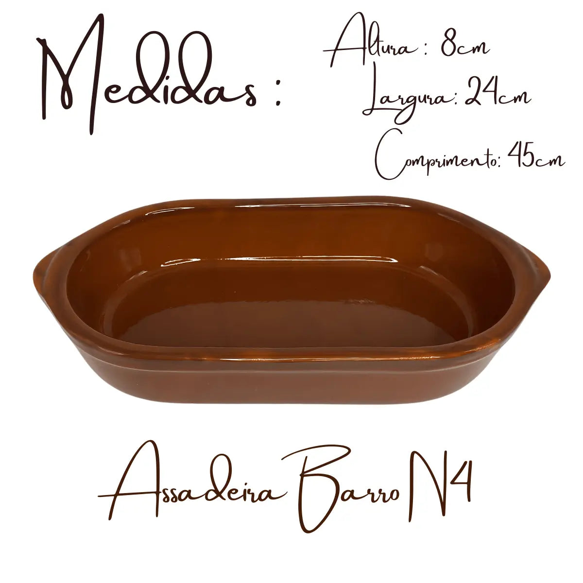 Assadeira Oval Barro N°4 Motta