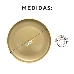 Prato raso melamina bege Rojemac Pratos Rasos