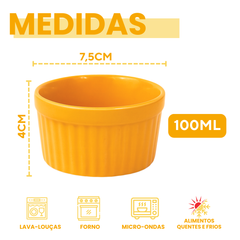 Ramekim Porcelana 90ml Laranja