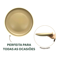 Prato raso melamina bege Rojemac Pratos Rasos