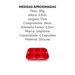Forma Para Cupcakes de Silicone - A Gourmet