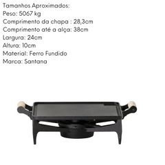 Rechaud de Ferro Fundido Liso Santana