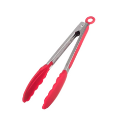 Pegador de Aço Inox Vermelho Ponta de Silicone Weck