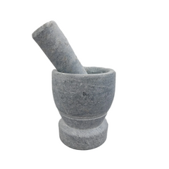 Pilão em Pedra Sabão M com Base Val Pedra Sabão