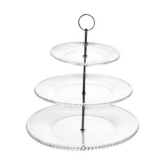 Porta Doce 3 Andares de Vidro Lyor