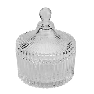 Porta doce cristal pequeno com tampa Lyor