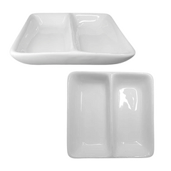 Porta Patê Molho C/ Divisão Porcelana BelaVista