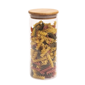 Pote Hermético de Vidro 1,800ml de Vidro e Bambu Class Home