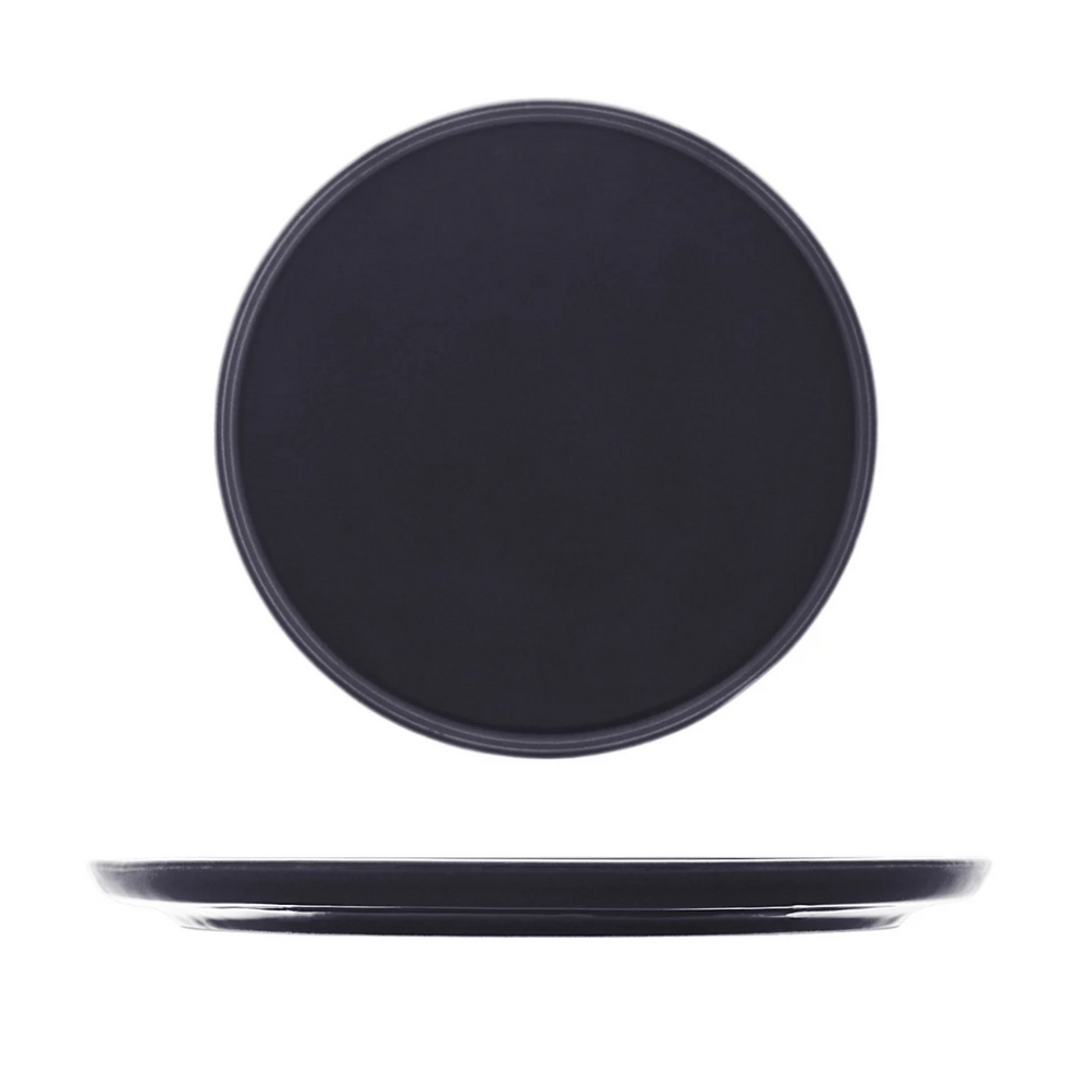 Prato raso 27cm Vadim azul escuro Wolff cerâmica Rojemac