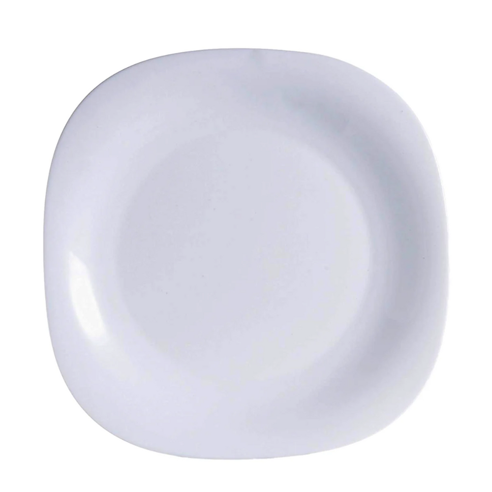 Prato Raso Carine White 27cm Luminarc Vidro Temperado Day Home