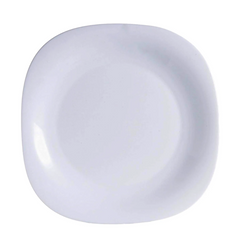 Prato Raso Carine White 27cm Luminarc Vidro Temperado Day Home