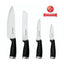 Jogo 4 Facas Kichen Mundial Cabo Preto Corte Profissional Hercules