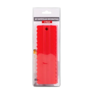 Kit 4 Espatula Decorativa Vermelha unyhome