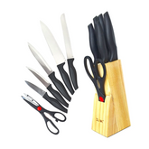 Kit Facas 7 Peças Com Suporte em Madeira Clink