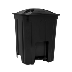 Lixeira cesto com pedal 15L preta Jaguar