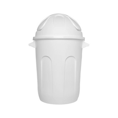 Lixeira Cesto Com Tampa Basculante 60L Branco Jaguar