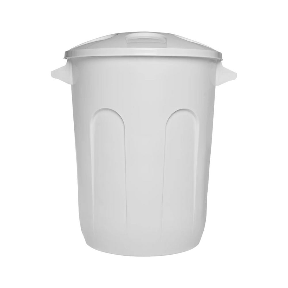 Lixeira Cesto Fechado Com Tampa Branco 60L Jaguar