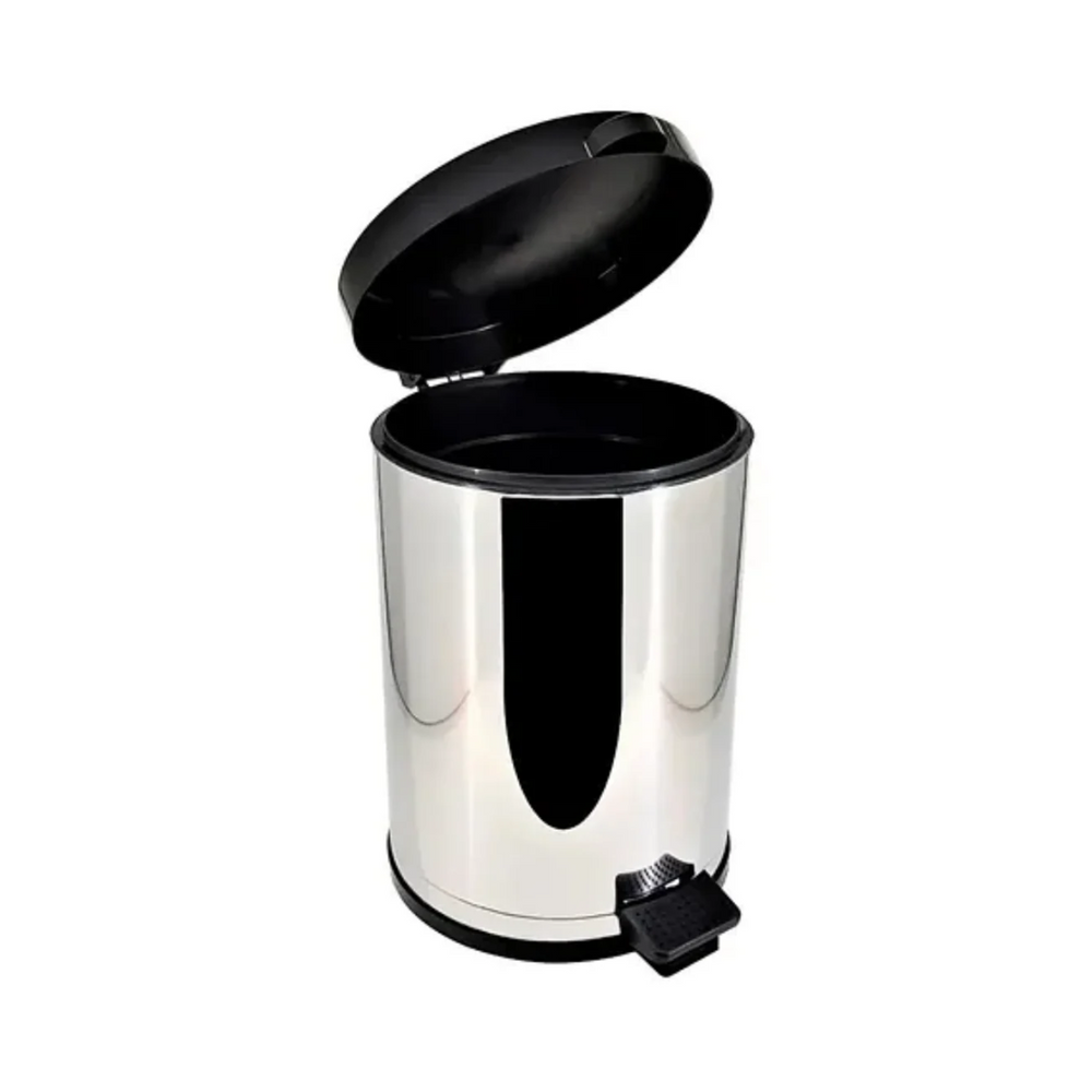 Lixeira com Pedal em Inox e Recipiente de Plástico 4,5L Viel