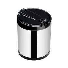 Lixeira pia pequena aço inox com tampa clicar 2,5L Viel