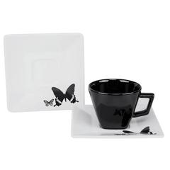 Xicara de Café 75ml Com Pires Quartier Tatto Oxford